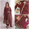 Ssc 718 Fandy Silk Embroidery Sequence Work Readymade Suits